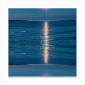 Moonlight Over The Ocean Canvas Print