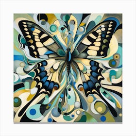 Cubism Butterfly Modern Art v1 Canvas Print