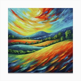 Sunset In The Hills Canvas Print