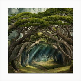 Serenity In The Grove Canvas Print