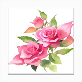 Watercolor Roses2 Canvas Print