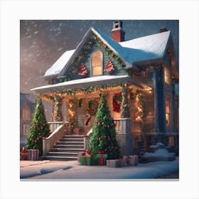 Christmas House 151 Canvas Print