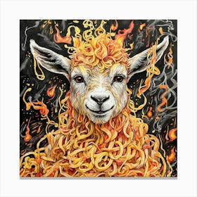 'Spaghetti Sheep' Canvas Print