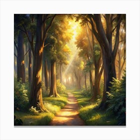 Path In The Woods Canvas Print