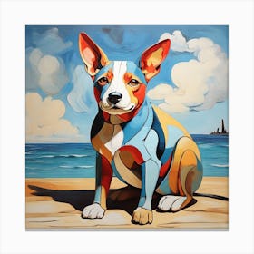 Dog In Picasso Style 1 Canvas Print