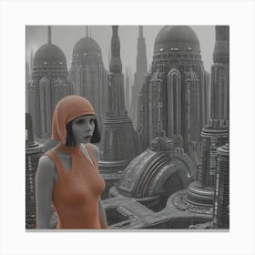 Futuristic Cityscape Canvas Print