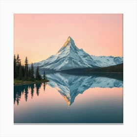 Matterhorn Reflected In Lake Canvas Print