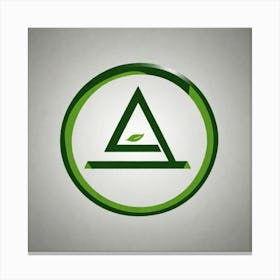 Green Triangle Logo Canvas Print