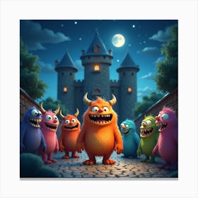 Monsters In The Castle 4 Canvas Print