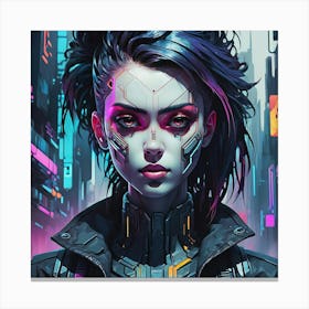 Cyberpunk Girl 2 Canvas Print