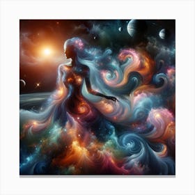  Woman in Space Canvas Print