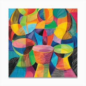 'Two Stools' Canvas Print