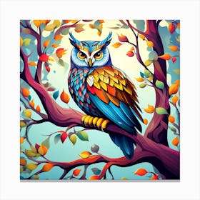 Colorful owl 1 Canvas Print