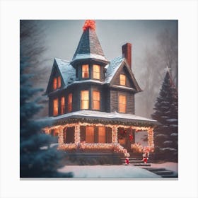 Christmas House 101 Canvas Print