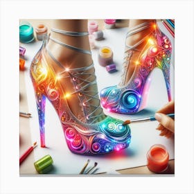 High Heeled Shoes Canvas Print