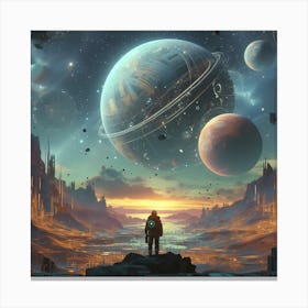 Space Landscape Canvas Print