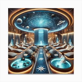 A Luxurious Futuristic Spa Called The Asterian Spa Canvas Print