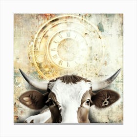 Cow Narure Illustration Art 01 Canvas Print