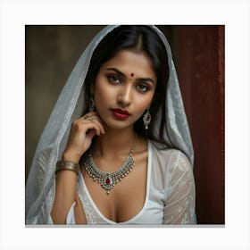 Beautiful Indian Woman Canvas Print