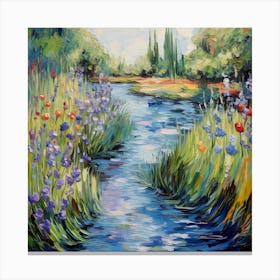 Ethereal Eden: Monet's Palette Symphony Canvas Print