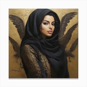 Muslim Woman With Wings Canvas Print