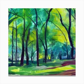 Green Trees In Botanic Park Adeline Yeo Canvas Print