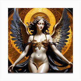 Angel Of The Clock Canvas Print