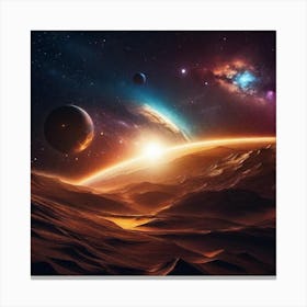 Space Landscape 3 Canvas Print