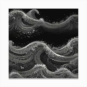 Waves On The Sea Canvas Print