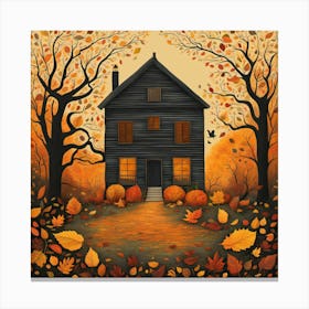 Autumn House Canvas Print Canvas Print