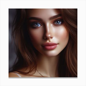 Most Beautiful woman from Russia, DALL-E 12 Canvas Print