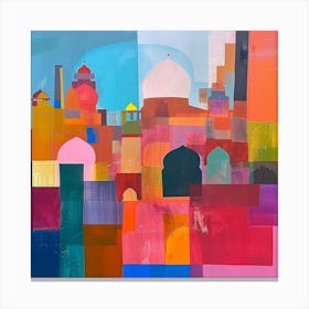 Abstract Travel Collection Delhi India 1 Canvas Print