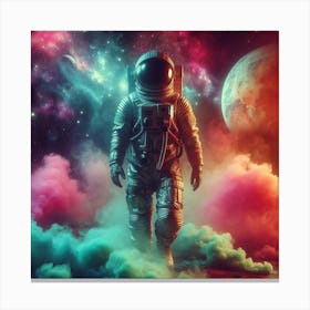 Astronaut In Space Canvas Print