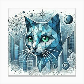 Nimbus Trail City Cat Canvas Print