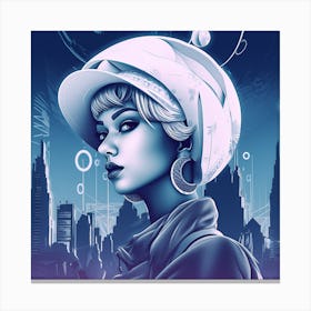 Futuristic Girl 4 Canvas Print