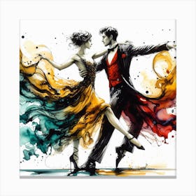 Elegant dancing 2 Canvas Print