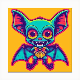 Bat Rainbow Canvas Print