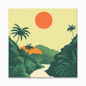 Tropical Landscape 1 Canvas Print