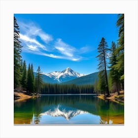 Lake In The Mountains 2 Canvas Print