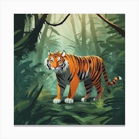 Tiger In The Jungle 43 Canvas Print