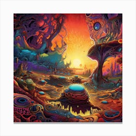 Psychedelic Landscape 2 Canvas Print