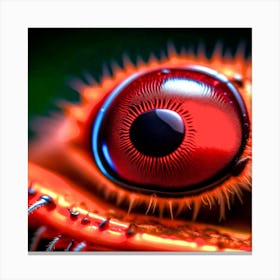 Red Eye Of A Bug Canvas Print