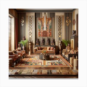 African Living Room Canvas Print