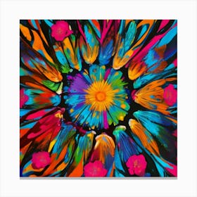 Abstract Flower Painting 1 Canvas Print