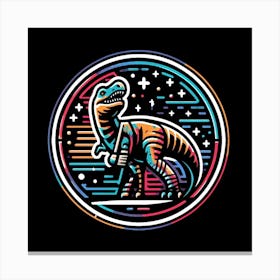 T - Rex In Space Canvas Print