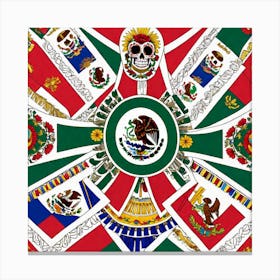 Mexican Flag 9 Canvas Print