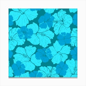 Hibiscus Pattern Canvas Print