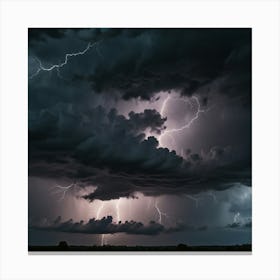 Lightning In The Sky 49 Canvas Print
