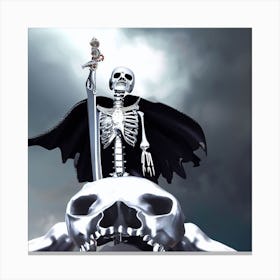 Skeleton With Sword 4 Canvas Print