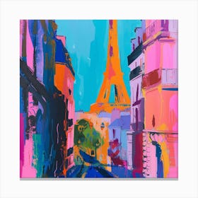 Abstract Travel Collection Paris France 7 Canvas Print